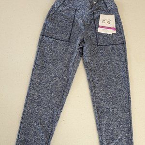 Girls Athleta Joggers, Blue and White, Size M/8-10